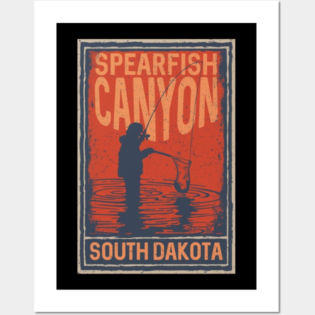 Spearfish Canyon South Dakota Fishing Wall Art by SouthDakotaGifts